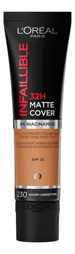 Base De Maquillaje L’oréal Paris Infaillible Matte Cover Tono 230 Radiant honey