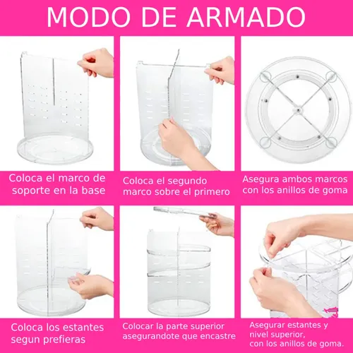Organizador Giratorio Acrílico Transparente Oh My Shop 33 cm 360°
