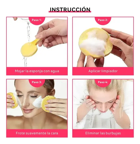120 Pc Esponja Facial Comprimida Para Limpieza Y Exfoliación