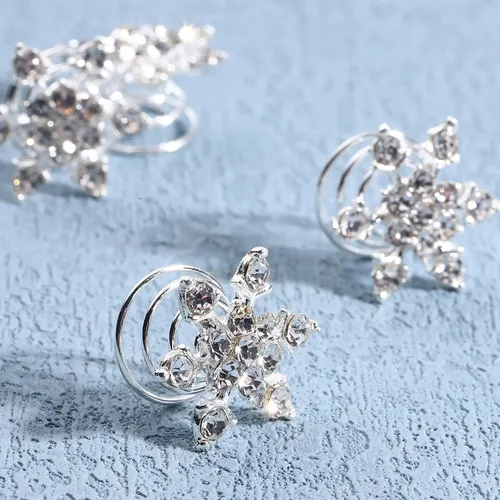 10 Broches Para El Pelo Con Forma De Copo De Nieve, Accesori