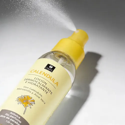 Loción dermocalmante e hidratante con caléndula, manzanilla y aloe vera Oms