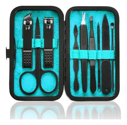 Set De Manicura Hantekas 9 Piezas De Acero Inoxidable Para P