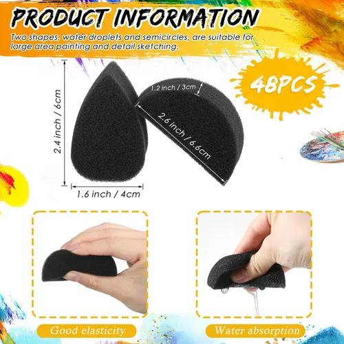 Esponjas De Pintura Facial Esponjas Negras De Alta Densidad
