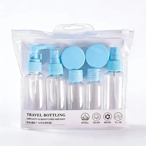 Set Kit Neceser Organizador Cosméticos Viaje Botellas Frasco