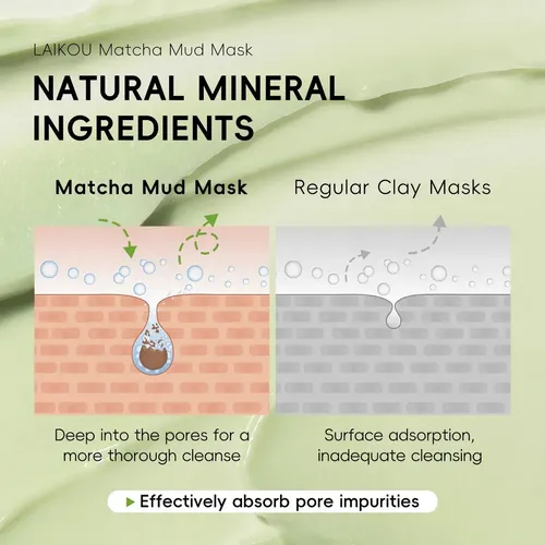 Nueva Mascarilla De Arcilla Verde Matcha De Laiko, 25 Zjy