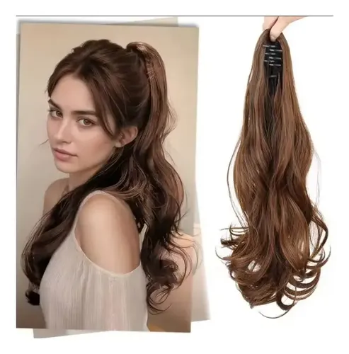 Extensiones De Cabello Con Forma De Cola De Caballo Ondulada