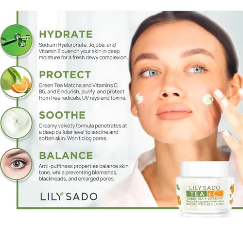 Crema Hidratante Lily Sado Té Verde Matcha Vit C 60ml