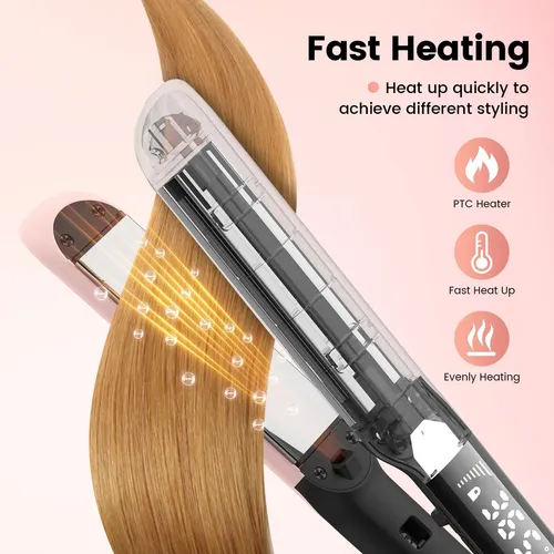 Plancha Para Cabello Y Rizador Pritech De Titanio