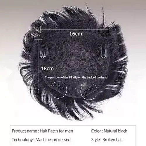 Kit De 2 Prótesis Capilares Orgánicas Naturales Para Hombres