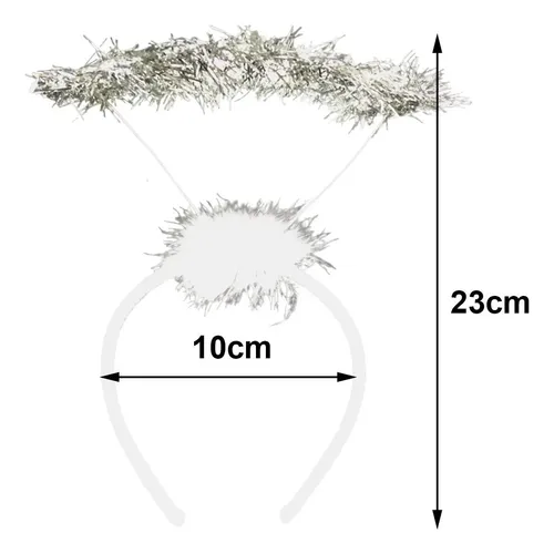Angel Halo Headband With Feather Trim For Cosplay