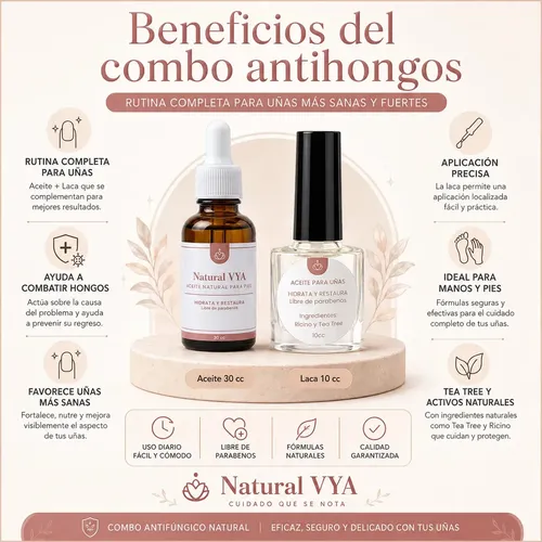 Aceite Antihongos Manos 10 Cc Y Pies 30cc Natural Vya Neutra