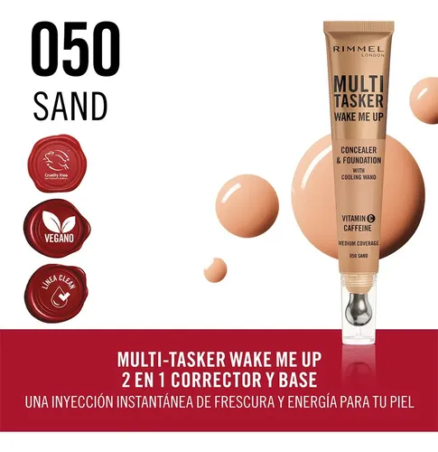 Base Corrector 2 En 1 Rimmel London Multitasker Sand 050