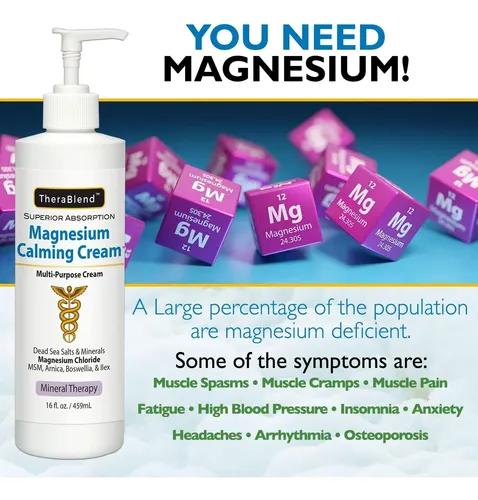 Crema Calmante De Magnesio 4 Oz