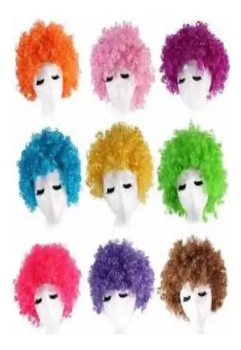 10 Pelucas Afro Cotillon