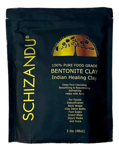 Arcilla Bentonita Sanadora Schizandu 1.36 Kg Vegana Detox