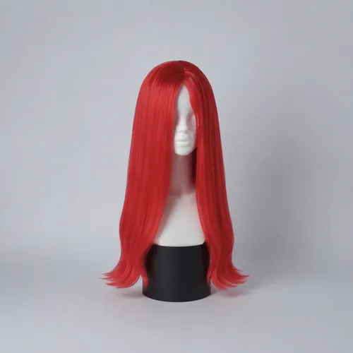Peluca La Sirenita Princesa Ariel Lacio Largo Rojo Disfraz