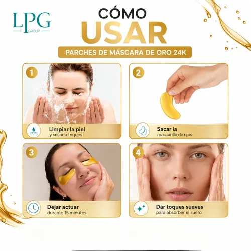 Parche Para Ojera X60u Mascarilla Oro 24k Ojos Skincare