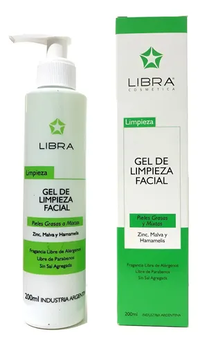 Gel Limpieza Facial Piel Mixta Zinc Hamamelis X 200ml Libra