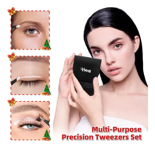 Juego De Pinzas De Acero Inoxidable Para Cejas 4 Unidades