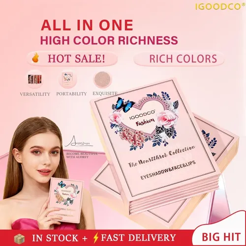 (ig3057) Set De Maquillaje Libro De Sombras Multicolor Con