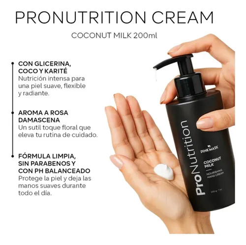 Pink Mask Pro Nutrition Crema De Manos Coconut Milk X 200 G