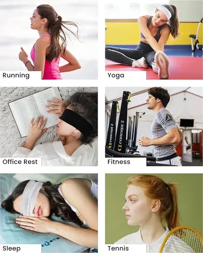 Rii 12 Bandas Para Cabello Deportivas, Elásticas, Pack De 12