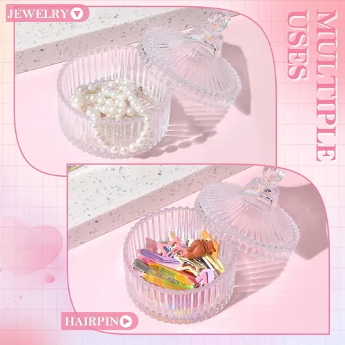 Set Beauty Powder Puff Honsio 3.54 Con Funda De Cristal