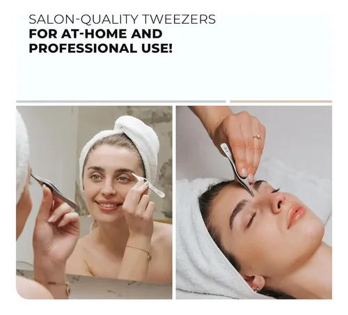 Pinza De Acero Inoxidable Para Cejas Precisión Y Detalle