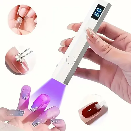 Lámpara Mini Portátil Para Uñas Gel Digital Blanco