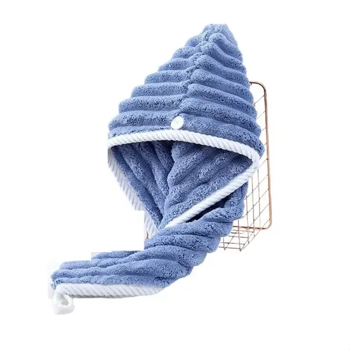 5 Unidades Gorros Secadores Felpa Coral 25x65cm