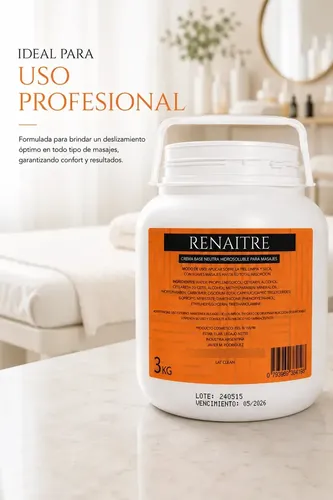 Crema Base X3kg Neutra Hidrosoluble Hidratante Spa Masajes
