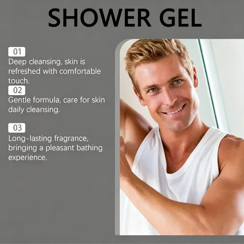 Johsahn Aquablue Body Wash For Men Deep Pore Cleansing,