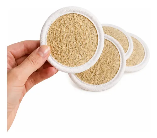 Esponja Desmaquillante Vegetal Natural 8 Cm X5 Unidades