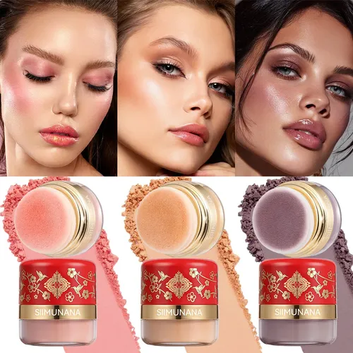 Rubor Compacto Maquillaje Larga Duración Mezclable