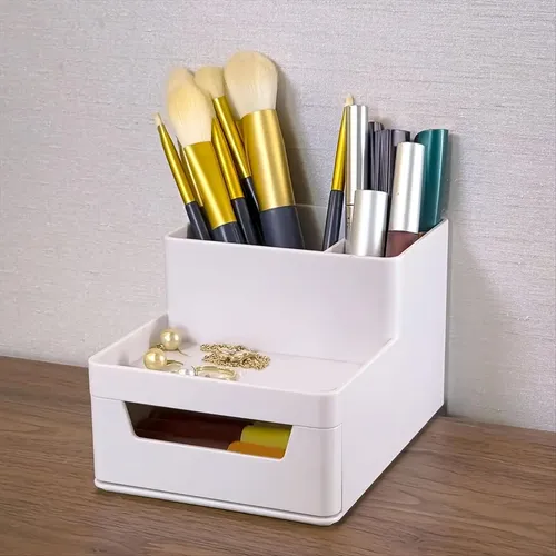 Organizador Pequeño Con Soporte Para Brochas De Maquillaje,