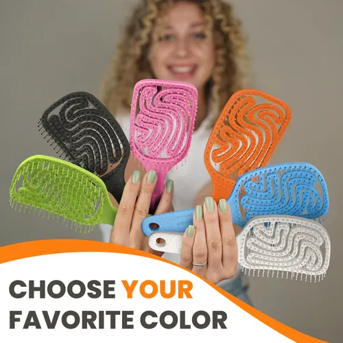 Cepillo Para El Cabello Walcora Desenredante Naranja Sin Dol