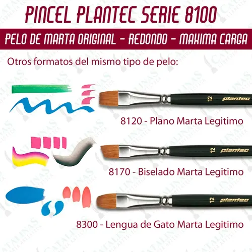 Pincel Plantec Redondo Marta Leg. 8100 N° 1 Microcentro