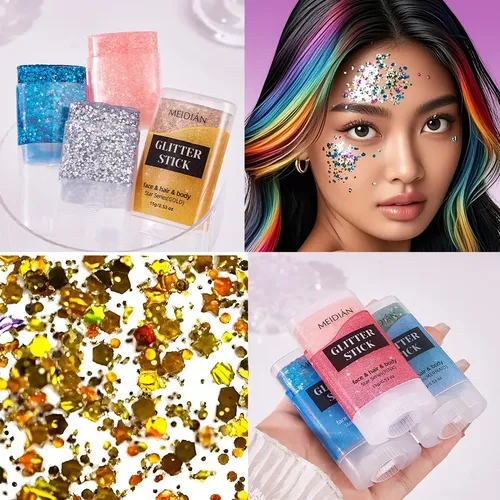 Palillos Iluminadores Meidian Para Cuerpo Y Cabello – 6 Uds