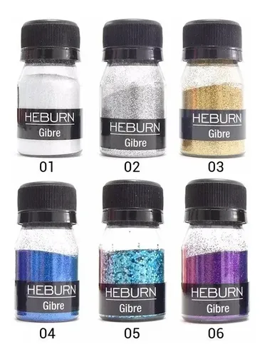 Glitter Gibre Sombra Ojos Maquillaje Heburn Profesional Color De La Sombra Varios