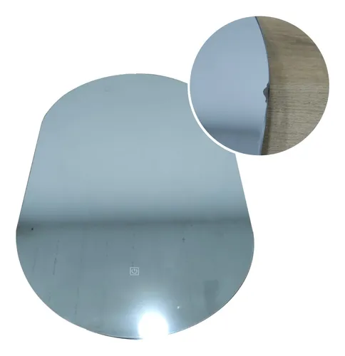 Espejo Led Vertical Oval 80×50 Botón Luz Frío/cálido *outlet