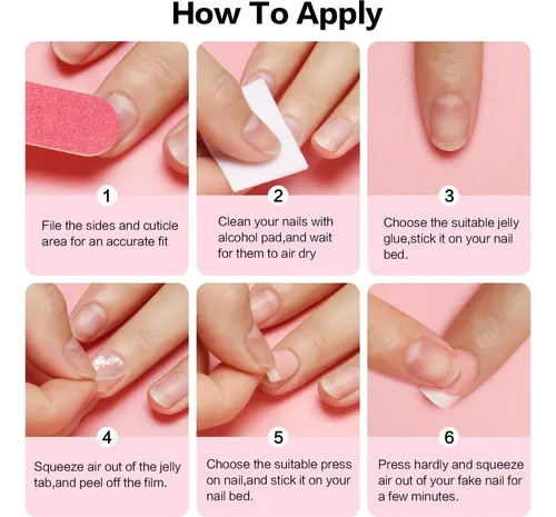 Pegamento Para Uñas Postizas Curvlife, 50 Hojas