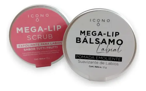 Kit Balsamo Y Exfoliante Labial Mega-lip Icono