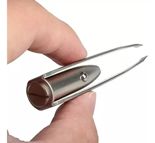 Pinzas De Depilar Con Luz Led Para Cejas Y Belleza