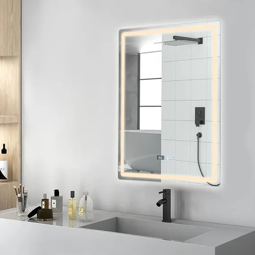 Espejo Led Baño Inteligente Antivaho 3 Colores 50x70cm