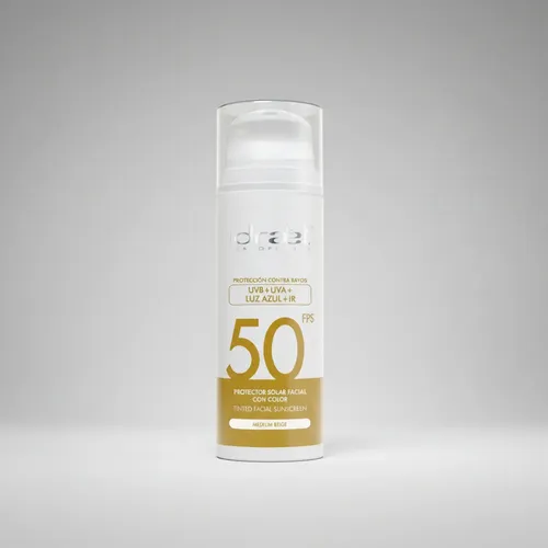 Protector Solar Facial Idraet Fps 50 Con Color Medium Beige