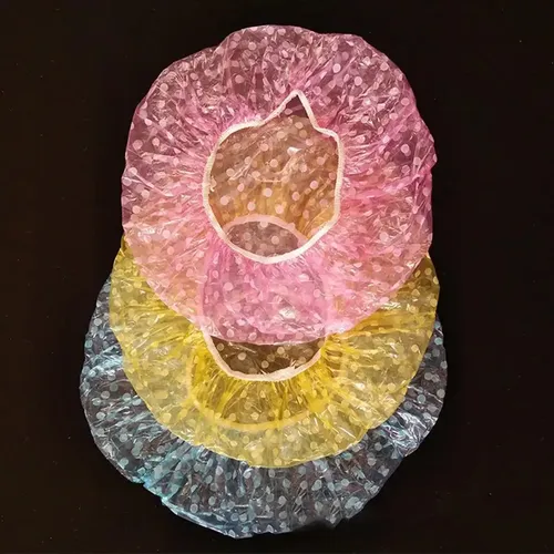 ` Gorros De Ducha De Plástico Transparente, Gorros De Baño U