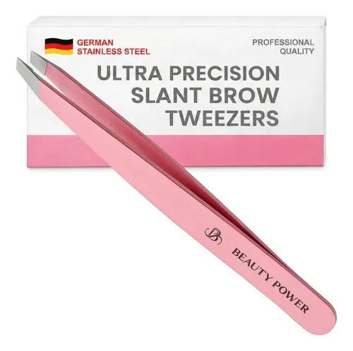 Pinza Profesional Rosa Precisión Para Cejas Y Vello Facial