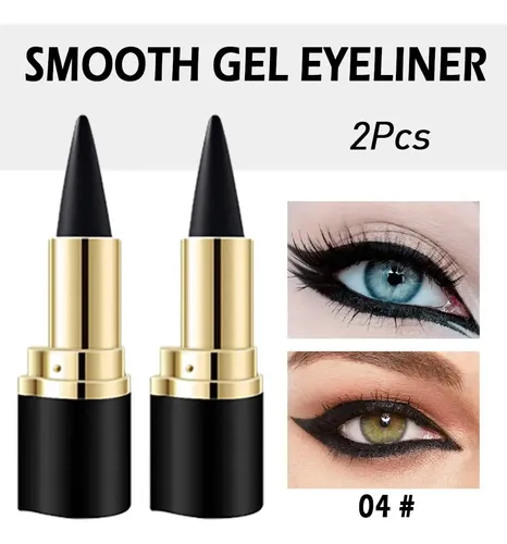 Set De Delineador De Ojos Gel Kaely 2 Piezas Negro