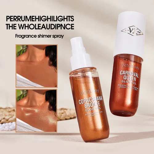 Aceite Corporal Iluminador Glitter Spray 3 Colores 40ml