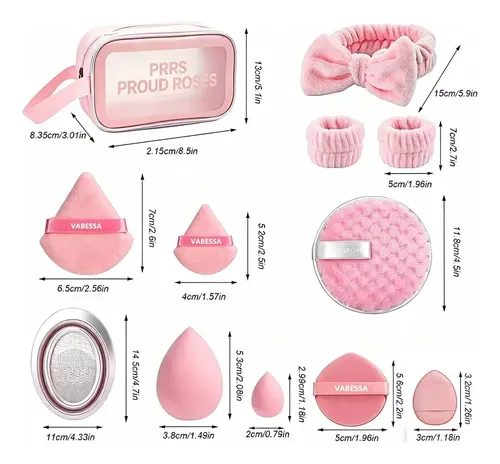 43pcs Brocha Para Maquillaje Profesional Esponjas Maquillaje